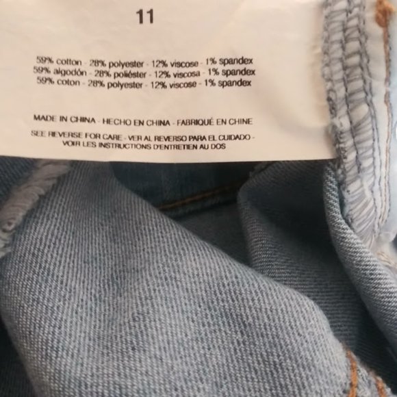 Energie women's size 11 light wash faux wrap skirt - Picture 15 of 16